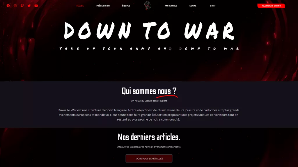 Site vitrine DownToWar
