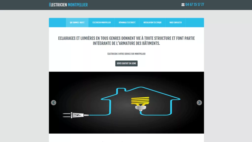 Site vitrine Electricien34-Montpellier