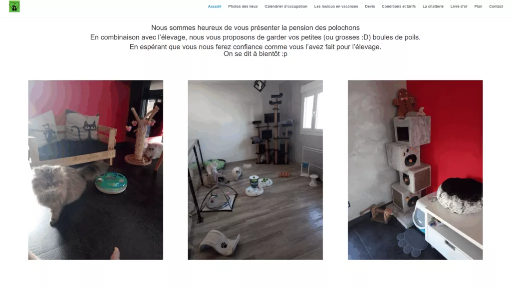 Site vitrine La Pension des Polochons