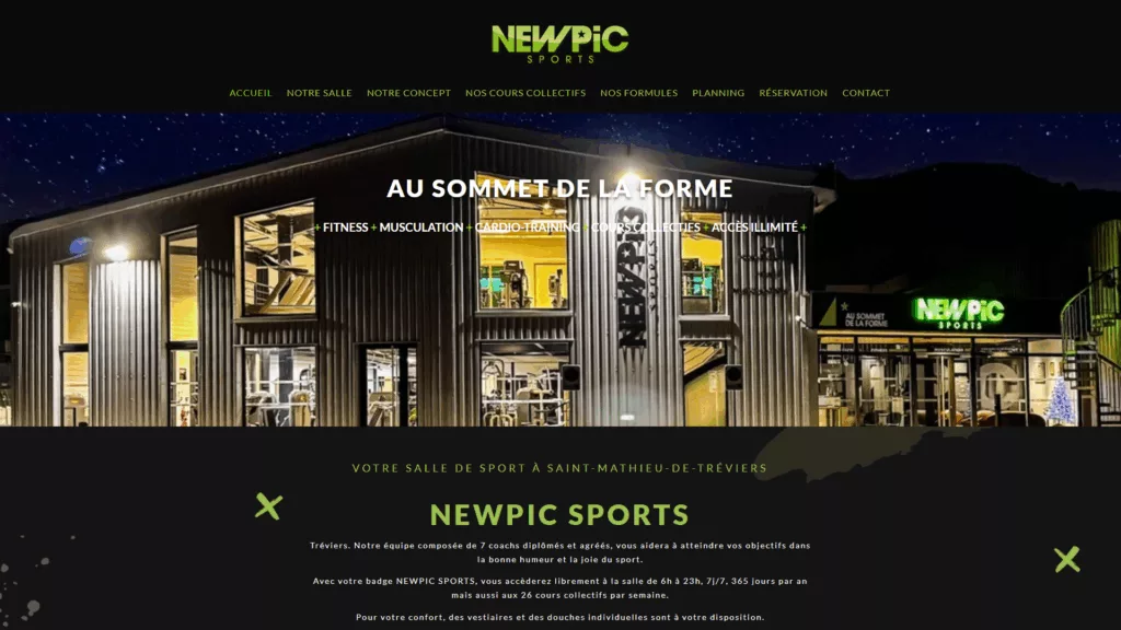 Site vitrine NewPicSports