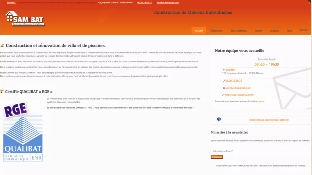 Site vitrine Samibat.fr