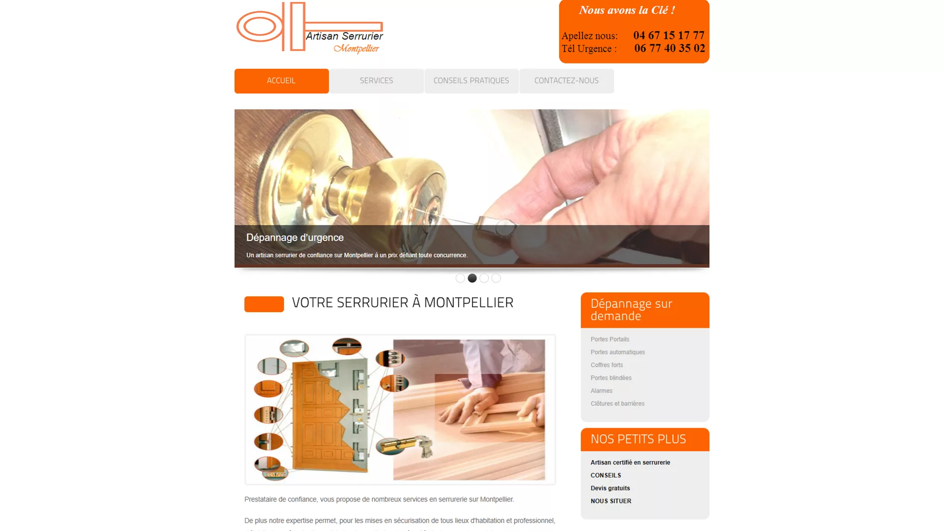 Site vitrine Serrurier34-Montpellier